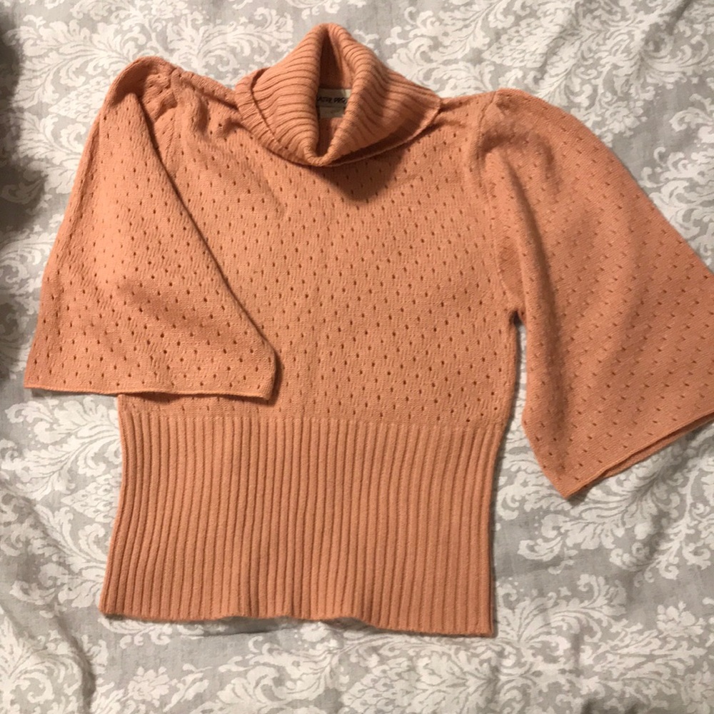 New without tags short sleeves cowl neck sweater